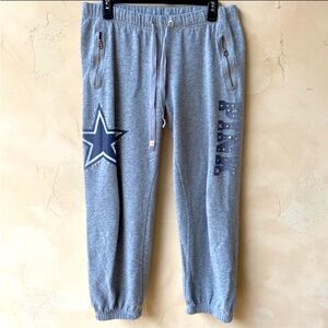 Victoria's Secret PINK x NFL Dallas Cowboys Studded Gray Sweatpants Size Medium